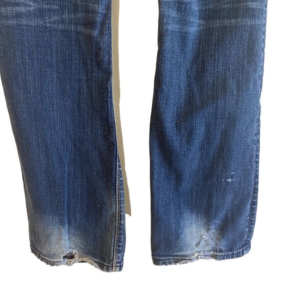 Cult of Individuality Women's 29 (30x33) Bootcut Blue Jeans Mid Rise Distressed - Picture 8 of 16